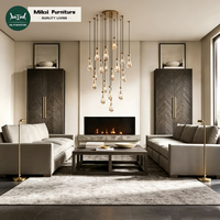Ensemble de canapés sectionnels minimalistes pour salon, meubles en tissu rembourrés pour intérieur, structure en bois massif, canapé pour appartement ou villa