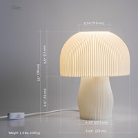 Vente en gros de lampe de table champignon moderne classique imprimée en 3D lampe de lecture LED écologique pour la décoration du salon de chevet alimentation CC/CA