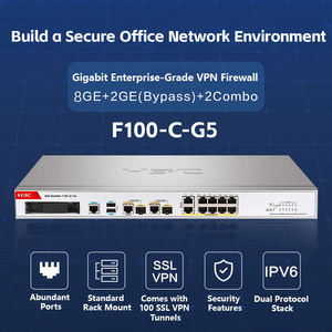 Firewalls Empresariales H3C F100-C-G5 de Capa 3 con 1000 Sesiones Simultáneas, 2G de Rendimiento y 1 Año de Garantía - En Stock - Product Image 1