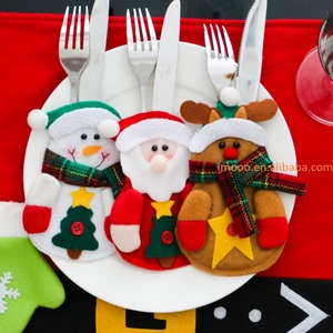 <span class=keywords><strong>Set</strong></span> di tovagliette per posate (coltello, forchetta, cucchiaio) per tavola, sacchetto in tessuto, ornamenti natalizi, regalo di Capodanno, decorazioni natalizie - Product Image 3
