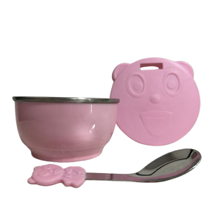 ชามเด็กสแตนเลสเกรดอาหาร 304 ชามป้อนอาหารเด็กแบบสองชั้นเก็บอุณหภูมิ - Product Image 5