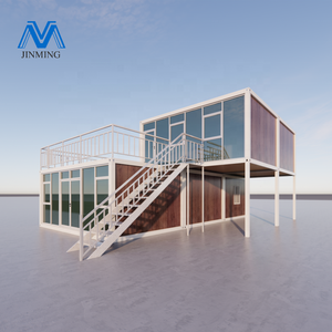 Casa de Campo Moderna con Techo Inclinado <span class=keywords><strong>y</strong></span> Pared de Vidrio Templado Doble, de Una a Dos Plantas, Venta al por Mayor Directa de Fábrica - Product Image 6