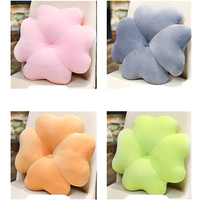 Oreiller d'accent de trèfle à quatre feuilles coussin de siège en peluche douce filles adolescents adultes lecture sieste vert peluche décor à la maison oreiller en peluche
