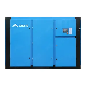 Low power consumption lubricated industrial low pressure screw air compressor