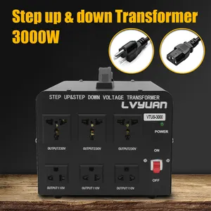 transformator daya 10 watt Suppliers-Konverter Tegangan 220V Ke 110V 110V Ke 220V, Trafo Tegangan Step Up/Down