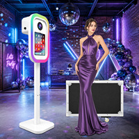 Cadre lumineux LED pour iPad, coque blanche, compatible avec les tablettes de 11 pouces, photomaton DSLR, impression instantanée, machine à photomaton pour iPad