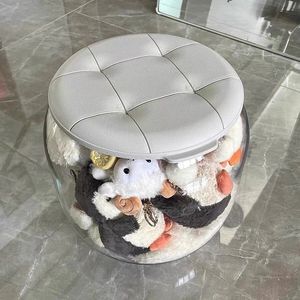 Boîte de <span class=keywords><strong>rangement</strong></span> ronde en plastique pour poupées et jouets, boîte de <span class=keywords><strong>rangement</strong></span> pour peluches, design simple et moderne - Product Image 2