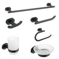 3 Pièces Kit d'accessoires de salle de bain SUS304 Or Brossé