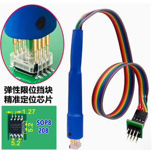 ดาวน์โหลด Burn Write Probe 4 ชิ้น SOP8 WSON สปริงนีดเดิล สายเคเบิลสำหรับเขียนชิปแฟลช EEPROM 24V CE E433 - Product Image 4