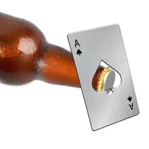 Nieuwe Stijlvolle Hot Sale 1Pc Poker Speelkaart Aas Van Schoppen Bar Tool Frisdrank Bierflesopener Cadeau