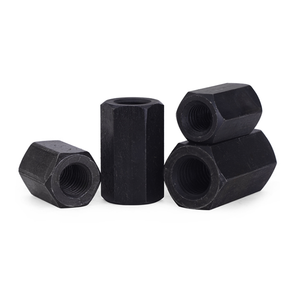 M20 <span class=keywords><strong>M26</strong></span> M28 ASTM B7 B7M A325 A307 GR2 GR5 Grade 2 5 Gal Acier Noir Oxyde Noir Poudre Revêtement Hexagonal Tête Hexagonale Long Écrou DIN6334 - Product Image 2