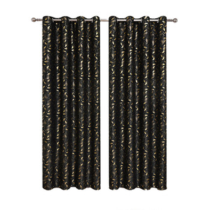 Xinlan vàng lá với thiết kế lấp lánh, cách nhiệt cửa sổ màn cửa phòng tối Tiếng Ồn Giảm rèm cửa - Product Image 2