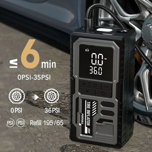 Portable Tire Inflator 72V LED Display Electric Air <b>Pump</b> For Car Bike Motorcycle High Pressure 25L Min Single Cylinder - Product Image 4