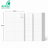 Papier autocollant Antac A4, étiquettes blanches vierges pour imprimante jet d'encre, étiquettes d'expédition, 100 feuilles en vrac