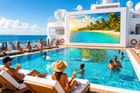 Pantalla LED para Piscina P2.97 IP66 Impermeable de Alto Brillo HDR10+ 5000nit a Todo Color con Gabinete de Aluminio, Cartel Digital