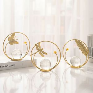 Bola de Cristal de Lujo, Artículo Decorativo para el Hogar, Pieza Decorativa para Mueble de TV, Decoración Creativa, Bola de Cristal con Mariposas - Product Image 1
