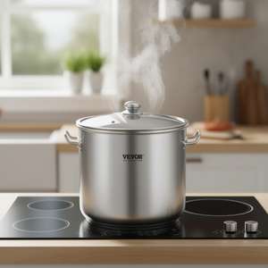 Olla de acero inoxidable Vevor de 24Qt con tapa para cocinas de inducción y de gas - Product Image 2