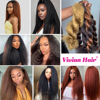 Yiwu Vivian 18 et 26 Pouces Cheveux Tressés Vixen Crochet d'Apparence Naturelle, Paquets Kinky Vixen Crochet, Cheveux Naturels Type Cheveux Afro Humains