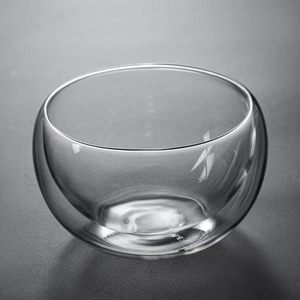 Bol en verre à double paroi personnalisé avec logo, 300 ml (10 oz), vaisselle pour salade, fruits, riz, flocons d'avoine - Product Image 5