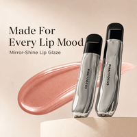 Gloss à lèvres naturel longue tenue effet léger et hydratant pour le maquillage quotidien, disponible en styles crème glacée et noir en stock