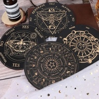 15cm Design moderne Ouija jeu de société en bois étoile pendule Fortune Telling Toys sorcière artisanat fournitures corde Communication Board
