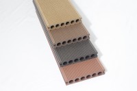 Plancher composite en teck synthétique WPC résistant à la décoloration, sans entretien et adapté à l'extérieur