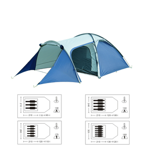 Tenda da Campeggio Familiare Ultraleggera GSD con Vestibolo Esteso, Portatile, Impermeabile, per 4-6 Persone, Grande Tenda di Lusso per Feste e Famiglie - Product Image 2
