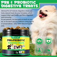 OIMMAL Complément Alimentaire Naturel pour Animaux de Compagnie Friandises pour Chiens Fournisseurs 120 Bouchées Tendres Probiotiques Friandises Digestives pour Chiens et Chats