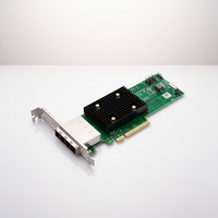 LSI HBA 9500-16e 12Gb/s SAS SATA NVMe Tri-Mode Host Bus Adapter 16 Port Eksternal PCIe 4.0 X8 SFF-8644 05-50075-00