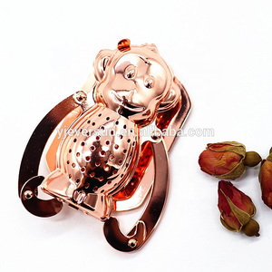 Trà Hình Khỉ Bằng Thép Không Gỉ Mạ Đồng Dụng Cụ Pha Chế Gia Vị Thảo Mộc Cà Phê Dụng Cụ Lọc - Product Image 1