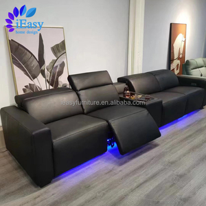 Ensembles de canapés inclinables modernes pour salon avec appui-tête réglable, table basse intelligente et éclairage LED Iyc061-1 Rec - Product Image 1