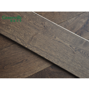 Rovere ingegnerizzato al 100% in vero legno di colore scuro, parquet in legno massello, pavimenti in legno naturale - Product Image 1