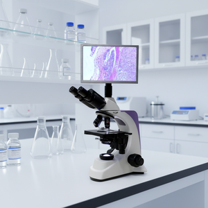 Microscopio Trinocular de Laboratorio MT MEDICAL con <span class=keywords><strong>Objetivo</strong></span> Acromático Estándar y Plataforma Mecánica para Observación Biológica - Product Image 6