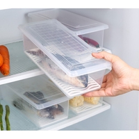 Réfrigérateur écologique Boîte de rangement des aliments Congélateur Réfrigérateur Organisateur avec plateau de vidange