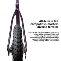 Bicicleta de Montaña Rígida Todoterreno con Cuadro de Aleación de Aluminio de Liberación Rápida y Frenos de Disco Semi-Integrados, 27.5/29 Pulgadas, Acabado Brillante, 25 KG