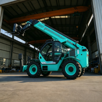 Chariot télescopique diesel compact de 3 tonnes FT3007, hauteur de levage de 7,4 m, 4 roues motrices, 4 roues directionnelles, petit chariot télescopique avec climatisation en option