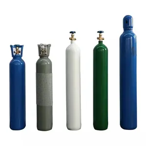 Bouteilles industrielles de gaz oxygène, argon, hélium, hydrogène, CO2 et oxygène médical de 50l à vendre