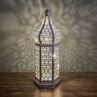Cadeaux de table pour le Ramadan Karim, décoration de la maison pour l'Aïd Moubarak, lanterne, décoration islamique, ornements en métal, lampe de table