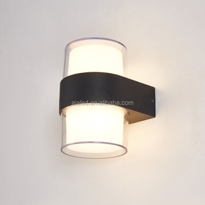 Manufacturer Circular Aluminum External <strong>Black</strong> Wall <strong>Light</strong> Fixture Exterior Wall Lighting <strong>Fitting</strong> Outside Led Wall Lamps for Hotel - Product Image 3