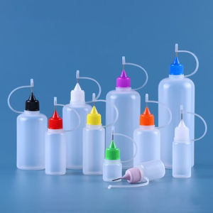 Botella de Plástico PE Suave Vacía de 5ml 10ml 20ml 30ml 50ml con Aplicador de Boquilla y Punta de Aguja para Belleza y Costura - Product Image 5