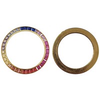Pièces de montre personnalisées pour hommes, en acier inoxydable, avec pierres précieuses arc-en-ciel, zircon et diamant, lunette de montre de 40 mm pour montre-bracelet Daytona Bust