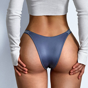Tangas y <span class=keywords><strong>Tanga</strong></span> de Alta Calidad para Mujer, Sexy, de Poliéster/Algodón, Teñido Liso, Transpirable y Ecológico - Product Image 1