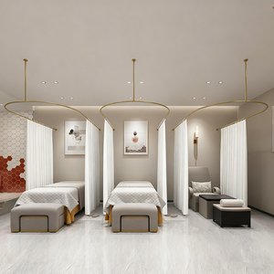 Specialized Beauty Salon Health Care Room Therapy Bed Beauty Bed Curtain Ironwork U-shaped Partition Curtain - Product Image 3