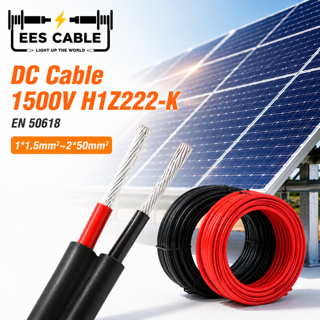 H1Z2Z2-K PV1-F CE Solar Cable Tinned Copper Conductor Single Core & Twin Core Wire for Solar Power Systems