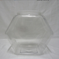 Bocaux de rangement hexagonaux en PET pour bonbons et biscuits, contenances variées (850ml, 1500ml, 2150ml, 3600ml, 3800ml, 4300ml, 6200ml)