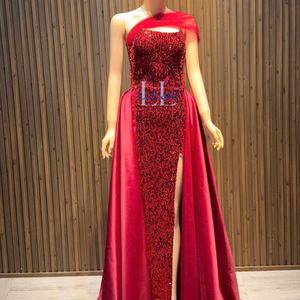 ชุดเดรสทรงกระบอกแขนกุดสำหรับผู้หญิง ดีไซน์หรูหรา ผ้าปักเลื่อมผสมผ้าไหม เหมาะสำหรับงานเลี้ยงตอนเย็น ชุดเดรสยาวจากเวียดนาม - Product Image 1