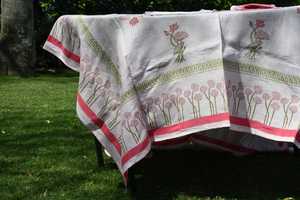 ผ้าปูโต๊ะพิมพ์ลายดอกไม้ทำจากผ้าลินินขนาด60x90นิ้ว - Product Image 2