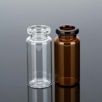 Ampoules vides de 5 ml, 7 ml, 10 ml, flacon en verre pharmaceutique, flacon en verre avec silicone souple, vente en gros