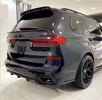 G07 19-22 Kit aero noir pour BMW X7 G07 Pre Lci Sport Upgrade Black Knight aero Bodykit Front Lip Diffuser Side Skirt Spoiler