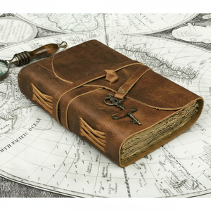 Bonita funda de libro de cuero, funda para cuaderno, organizador de diario, artículos decorativos, carpeta económica, aspecto de lujo - Product Image 1